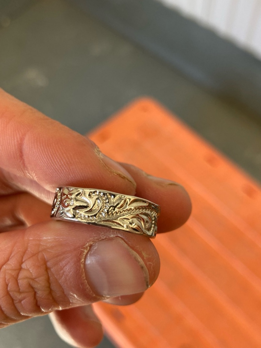 Intricate Silver Floral Band Ring - Women's Jewelry